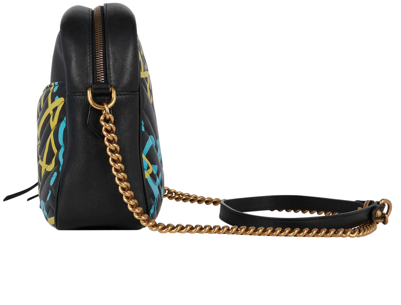 Ghost GG Marmount Crossbody, &pound;650, Handbags, Black, Leather, Bottom view